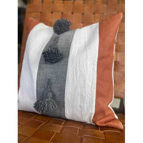 Coussin cuir Yula